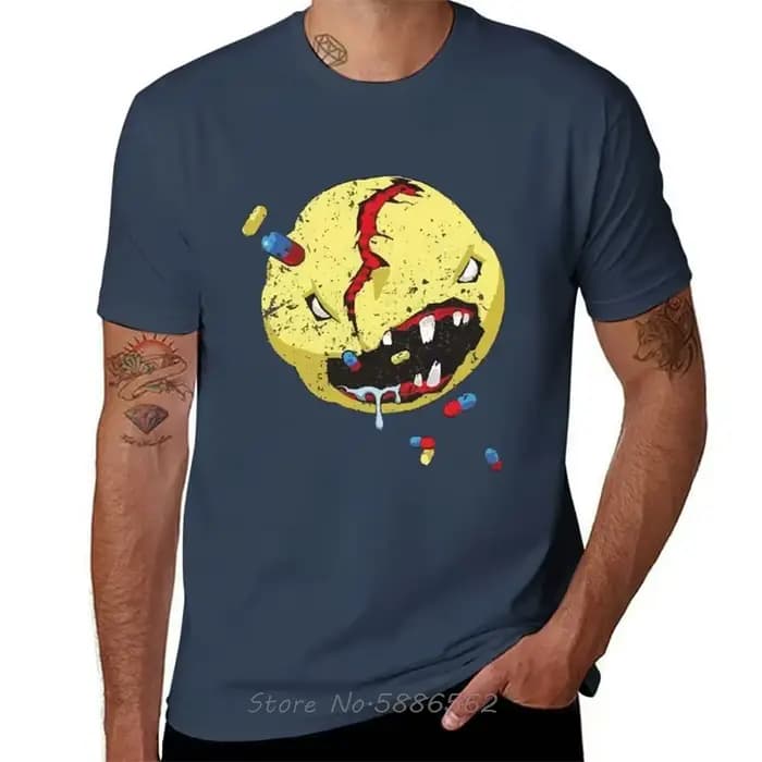 Cyber samouraï le démon prenant la médecine coton t-shirt unisexe