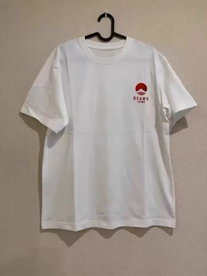 Japon Mont Fuji imprimé ample hommes et femmes une pièce à manches courtes T-shirt (coton) été décon