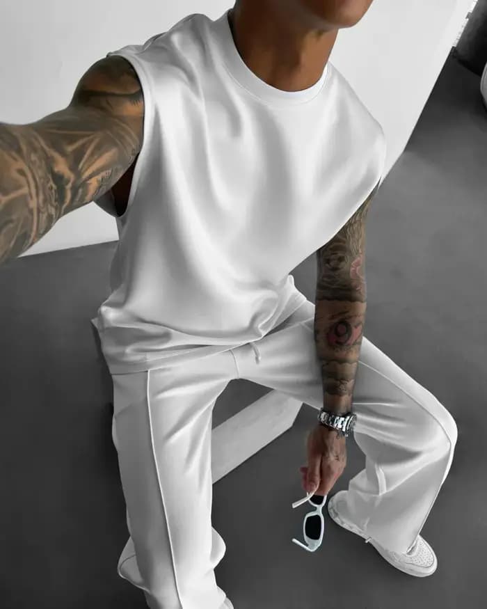 Combinaison de sport sans manches pour hommes