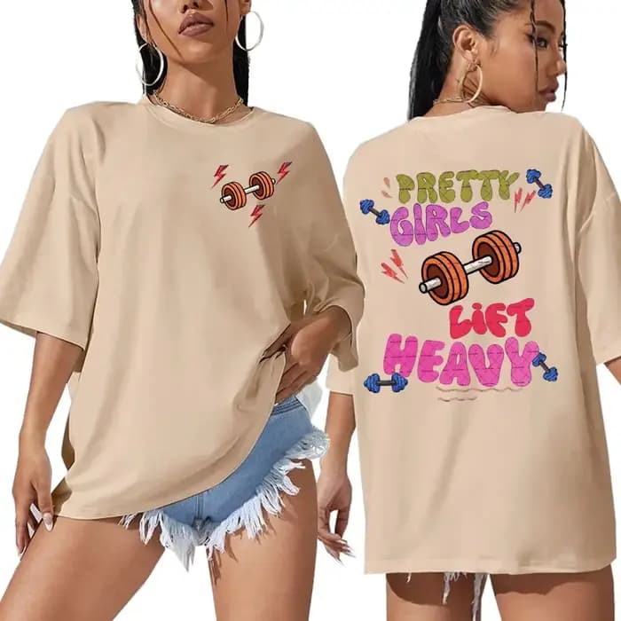 Drôle jolies filles ascenseur poids Muscle Fitness T-Shirt hommes femmes rétro esthétique à manches courtes T-shirts