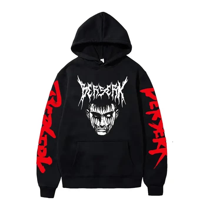 Anime Berserk sweats à capuche pour hommes japonais Harajuku mode nouveau sweat