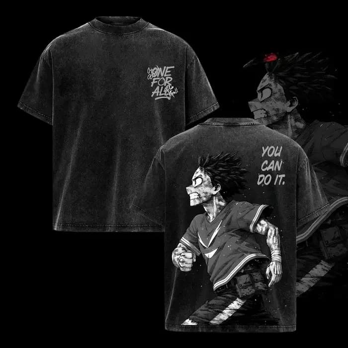 Izuku Midoriya T-shirt imprimé Anime mon héros académique vêtements hommes femmes t-shirts rétro lav
