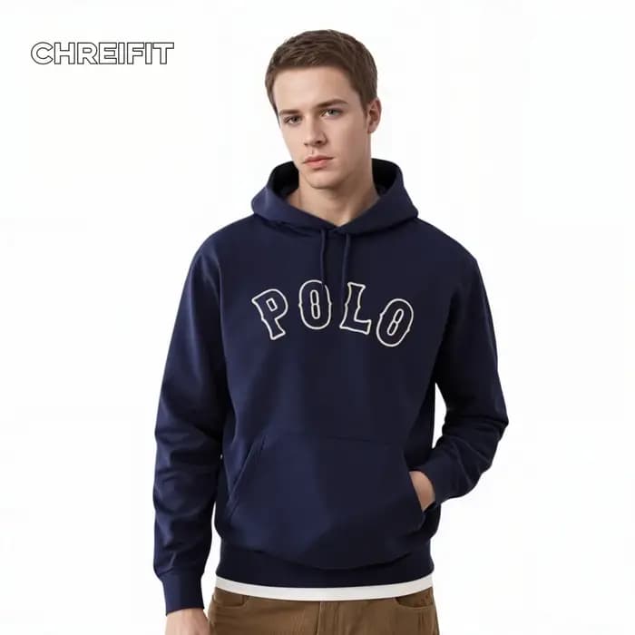 Sweat à capuche pour hommes POLO Machine broderie sweat décontracté collège Style coton pull à capuc