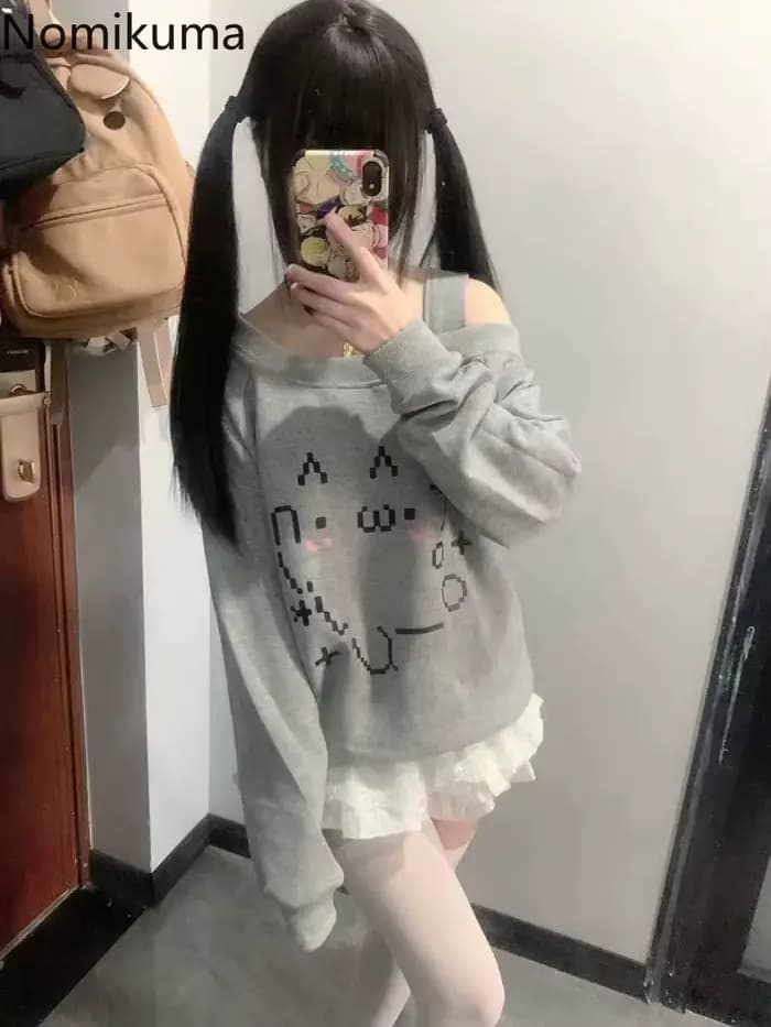 Sweat à capuche japonais pour femmes