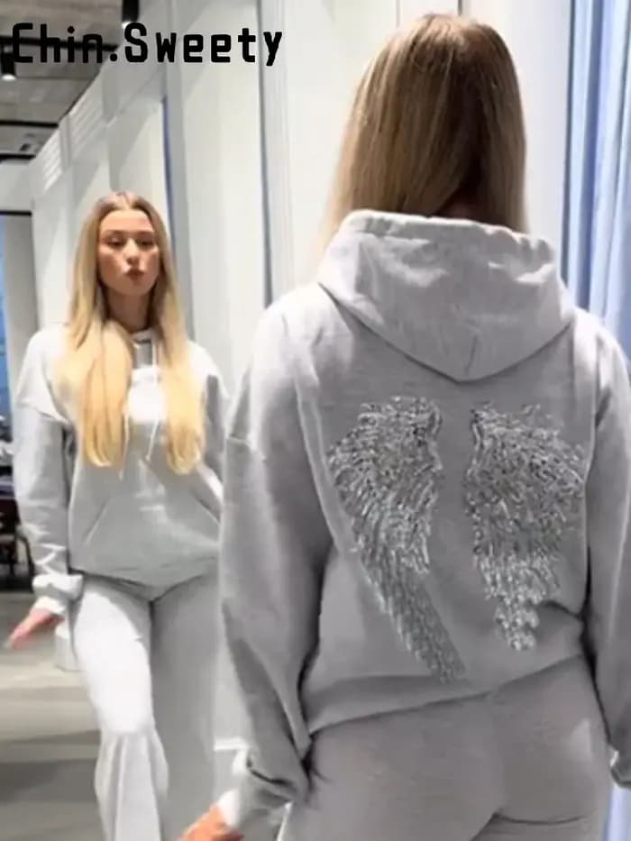 Sweat à capuche surdimensionné pour femme
