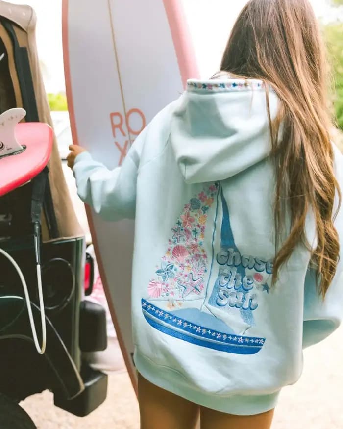 Nouveau sweat à capuche brodé pour femme