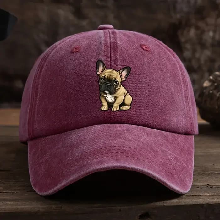 Chapeau de baseball imprimé bouledogue français, protection solaire, chapeau d'extérieur à la mode,