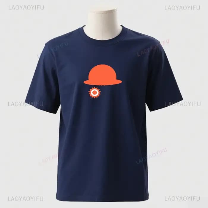 Horloge Orange Style unisexe haute qualité coton graphique t-shirts femme homme Vintage film T-shirt mode décontracté à manches courtes