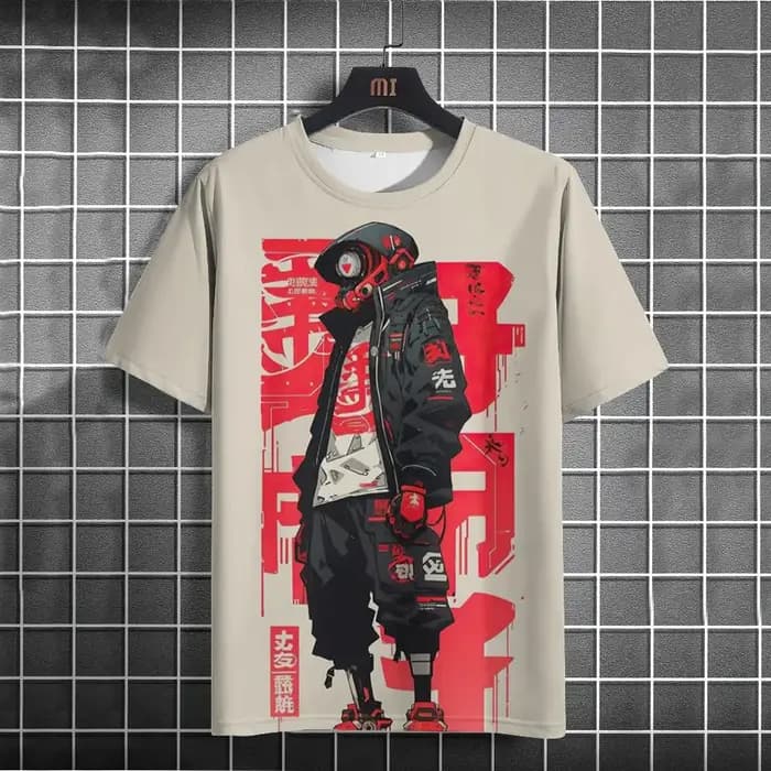 T-Shirt Japonais à Manches Courtes pour Homme