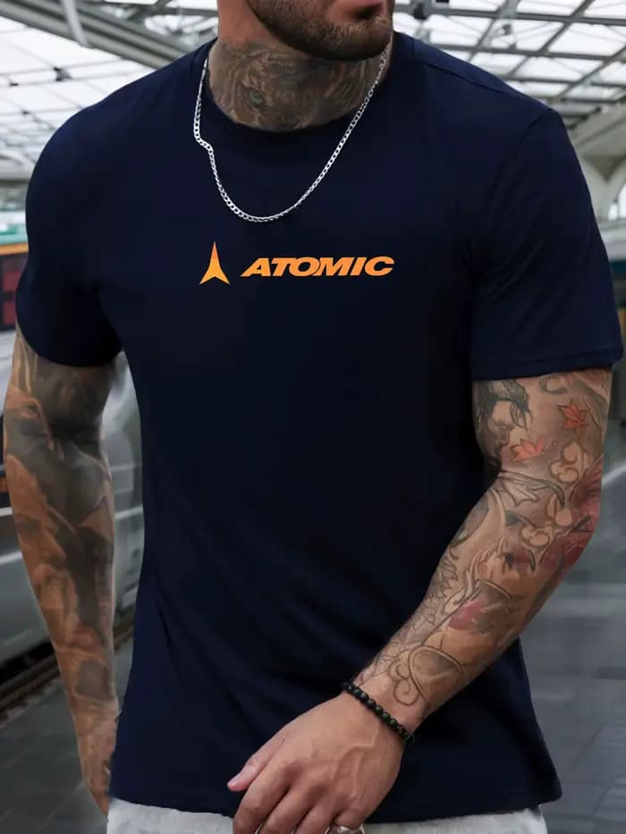 T-Shirt col rond en coton doux au toucher pour hommes