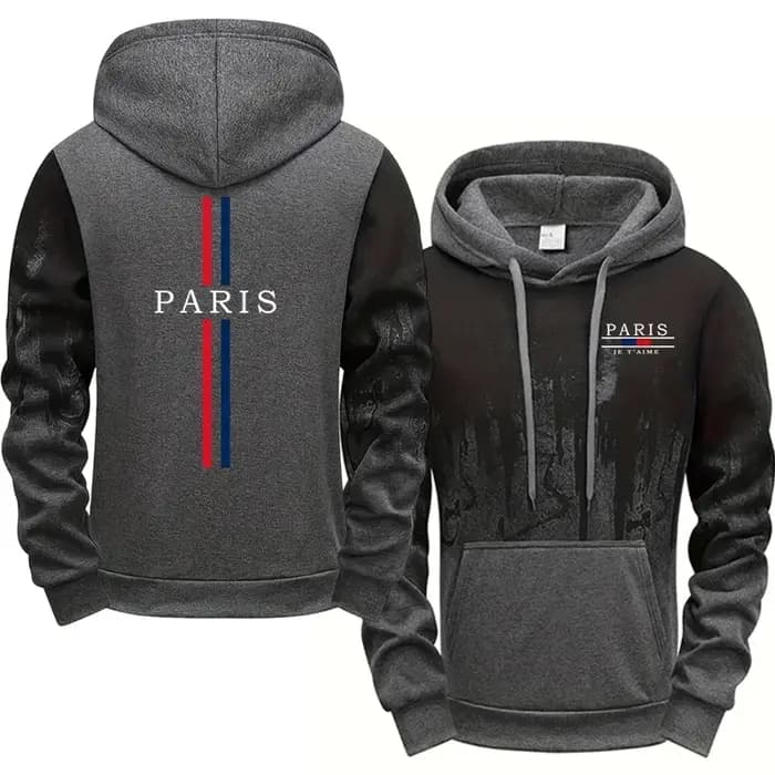 Nouvelle Arrivée 2026 – Sweat à Capuche Homme Imprimé Paris – Qualité Supérieure – Décontracté Quoti