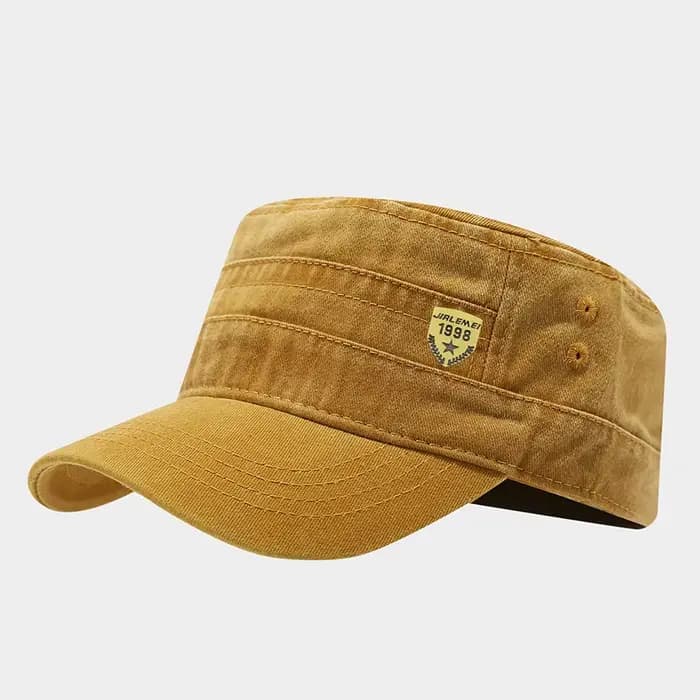 1 pièce Casquette plate rétro délavée réglable