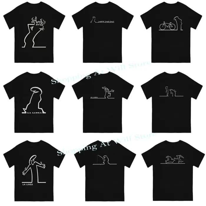 T-shirts décontractés pour hommes et femmes La Linea The Line Osvaldo Cavandoli TV T-shirt à manches courtes col rond vêtements de rue S-6XL