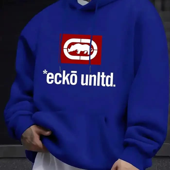 Sweat à capuche pour homme avec motif « Ecko Unlimited » - Pull décontracté à manches longues