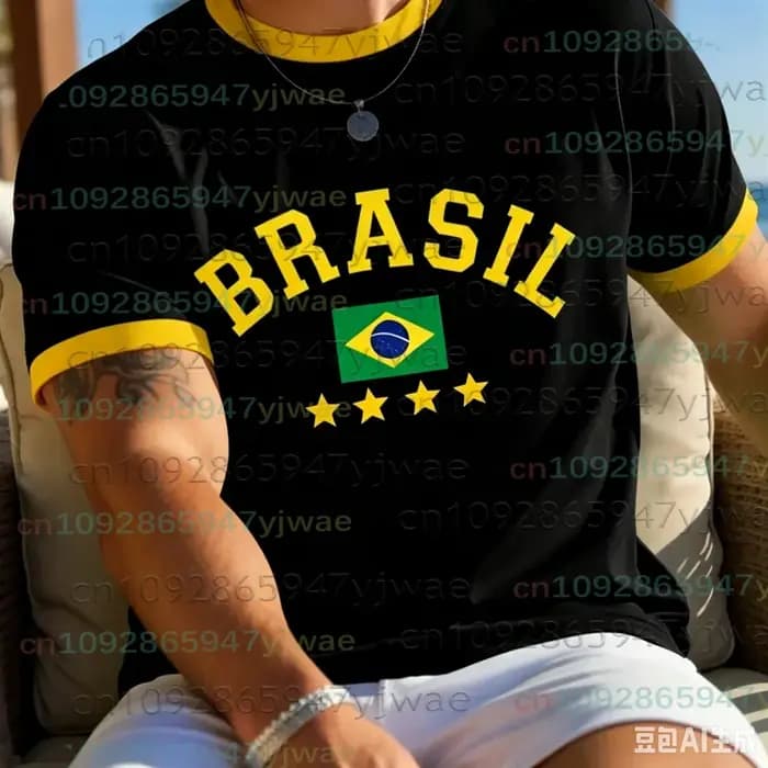 Nouveaux Maillots de Football Brésil 2026 pour Hommes – T-shirts Classiques God Brazil à Manches Courtes