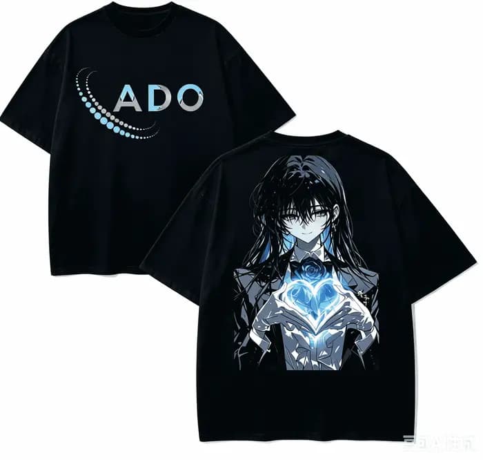T-shirt Ado Anime Lover en coton Harajuku