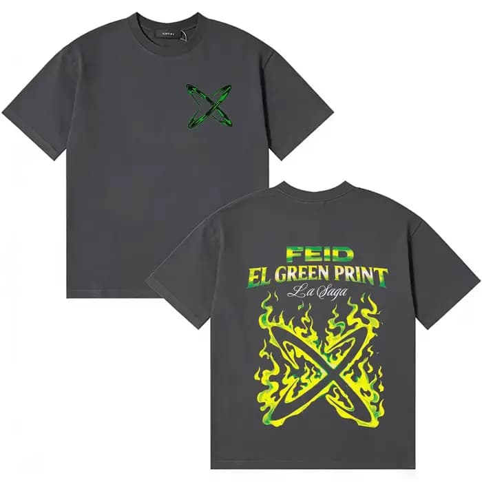T-shirt graphique imprimé Feid El Green