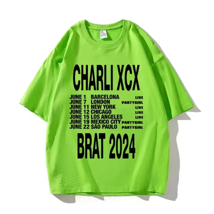 Charli Xcx Brat t-shirt femmes manga t-shirt fille manga vêtements de créateur