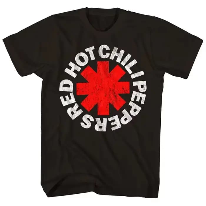 Nouveau T-shirt en coton 2026, imprimé dessin animé drôle Red Hot Chili Peppers, unisexe, style Hara