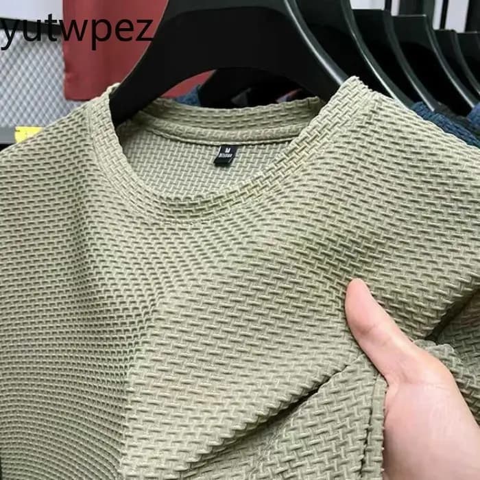 T-shirt respirant haut de gamme en soie glacée pour homme