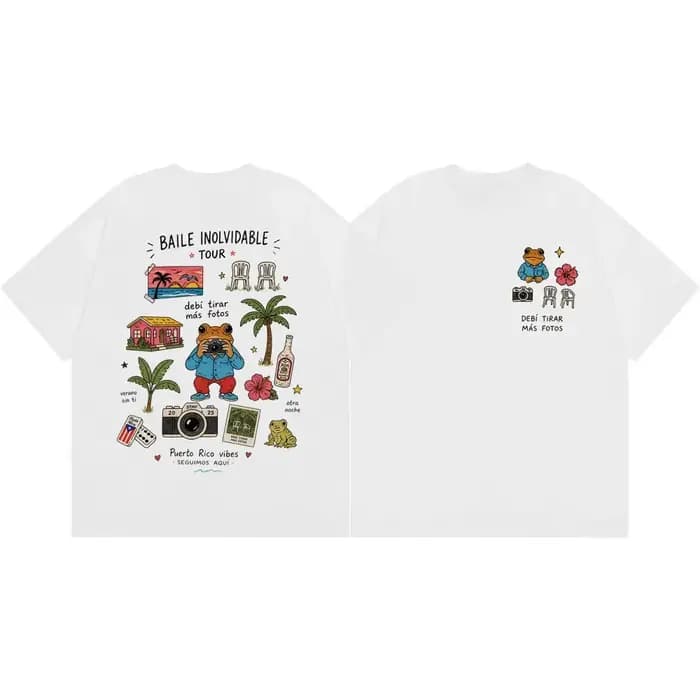 T-shirt Rapper Bad Bunny Debi Tirar Mas Fotos DTMF Album Merch