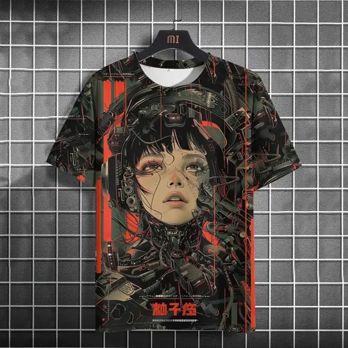 T-Shirt Japonais à Manches Courtes pour Homme