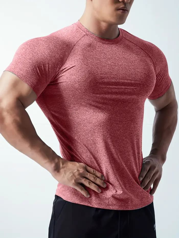 T-shirt pour homme, t-shirt de fitness pour homme, t-shirt de course à manches courtes pour homme, h