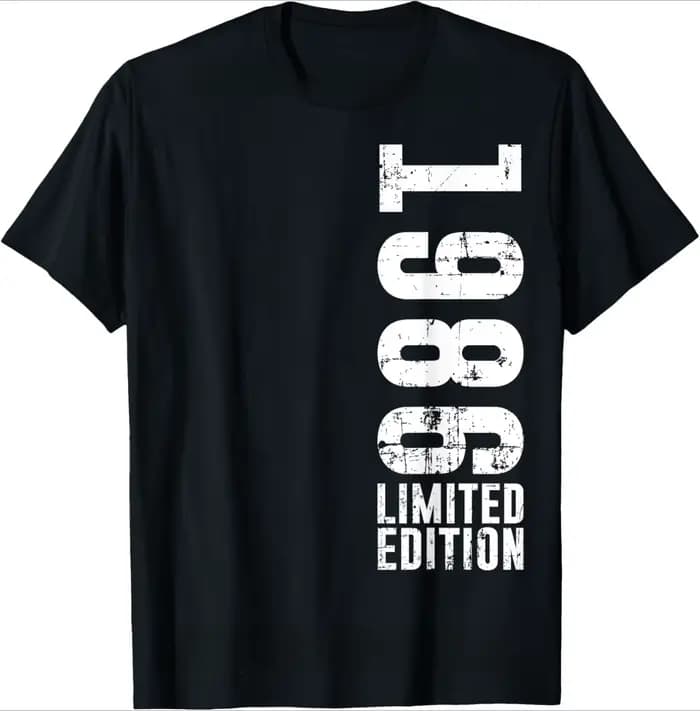 40 ans 1986 anniversaire Vintage rétro 40th cadeau t-shirts hommes Streetwear t-shirt à manches cour