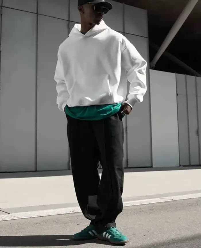 Sweat à capuche oversize uni pour homme