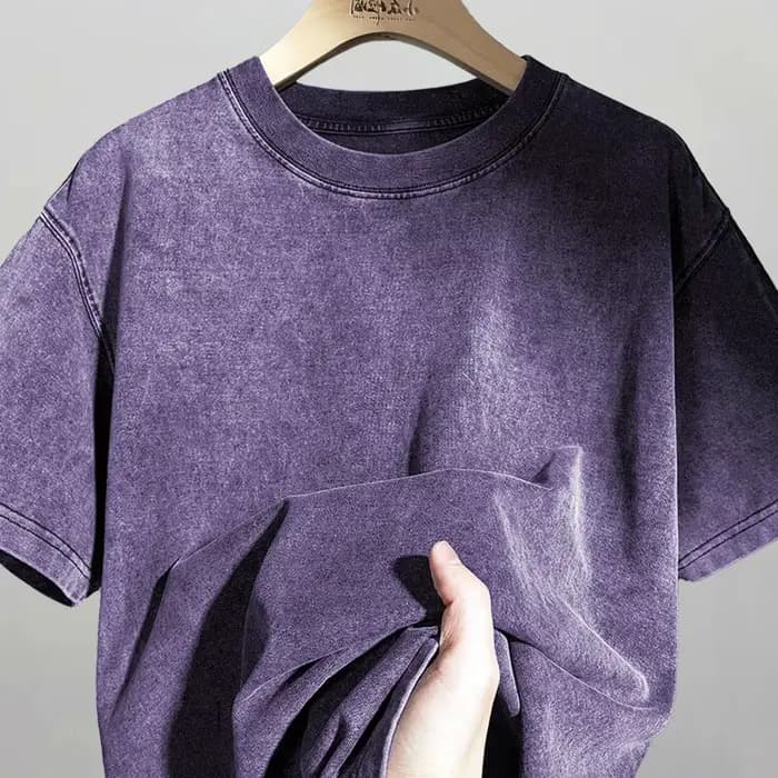 Lavé Vintage violet T-Shirts hommes femmes rue Hip Hop rétro Punk t-shirt Harajuku décontracté coton à manches courtes