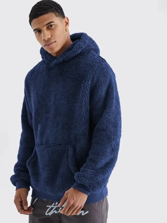 Sweats à capuche en velours double face pour hommes