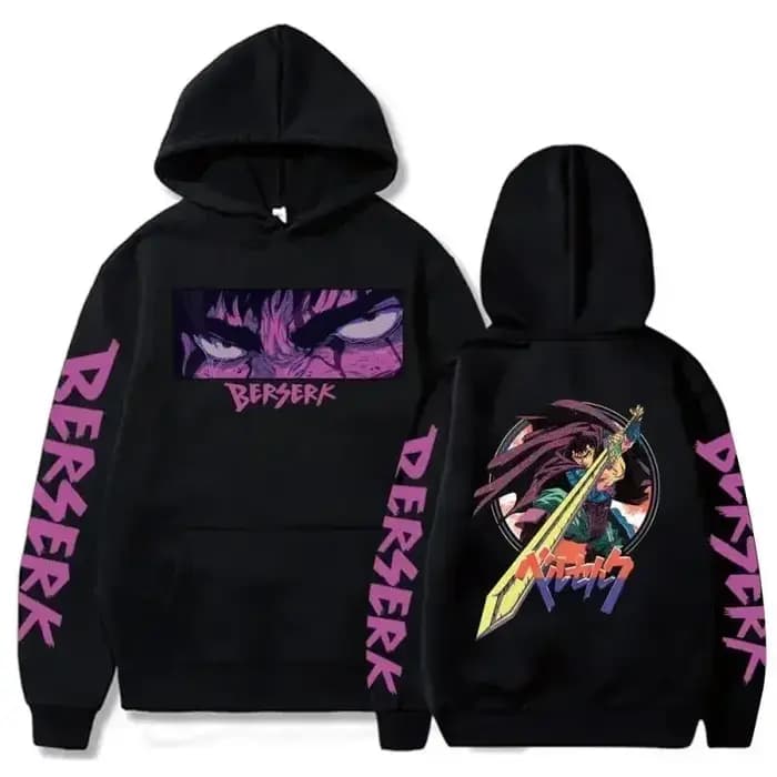 Berserk Guts sweat à capuche pour homme femmes imprimé graphique à manches longues Streetwear Style japonais Manga sweats polaire ample doux vêtements