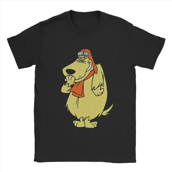 Muttley Wacky Races hommes T-Shirt dessin animé drôle coton t-shirts col rond à manches courtes