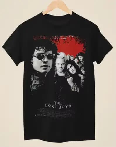T-Shirt Unisexe Noir Inspiré de The Lost Boys, Affiche de Film