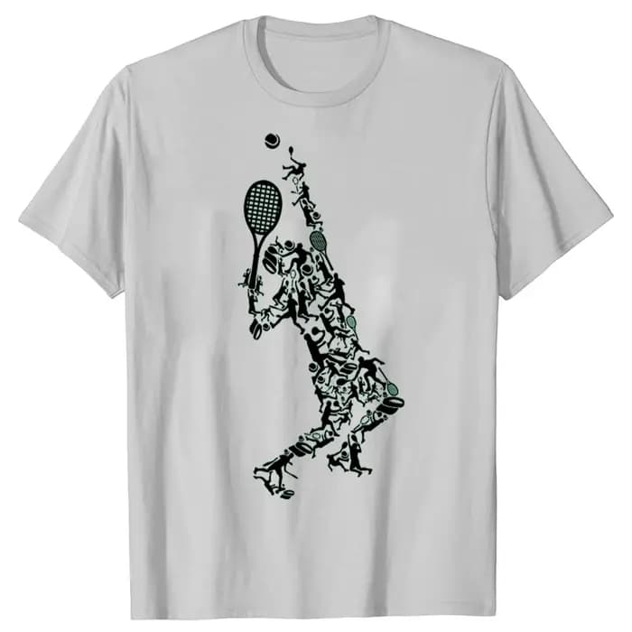 T-shirt graphique IkRacket dans le dessin pour hommes