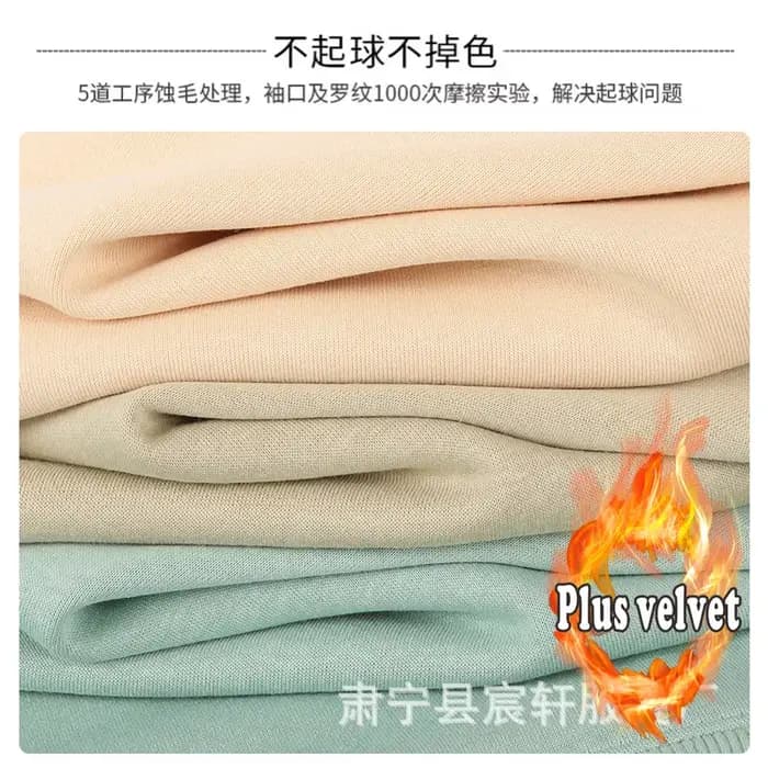 2026 hommes et femmes 600g coton argent renard polaire à capuche à manches longues sweat couleur unie Couple