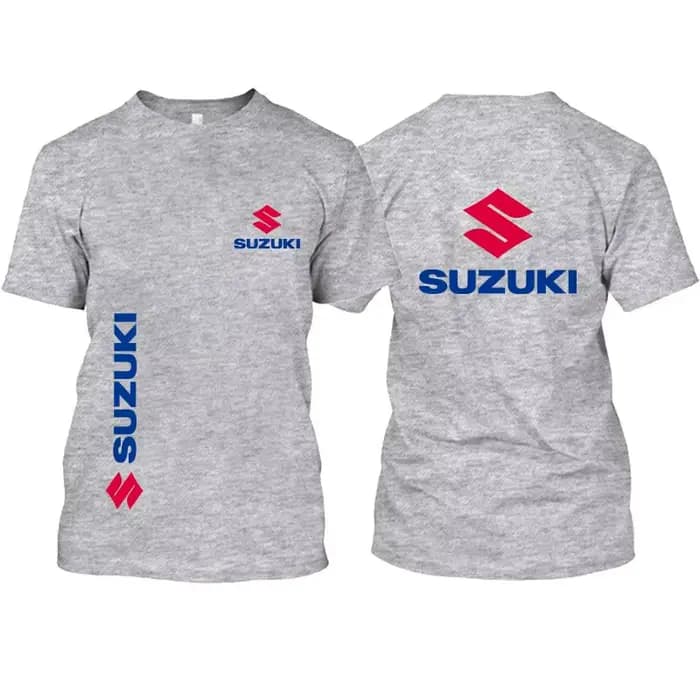 T-shirt d'été en pur coton pour hommes et femmes, avec logo Suzuki, pour compétition d'équipe de mot