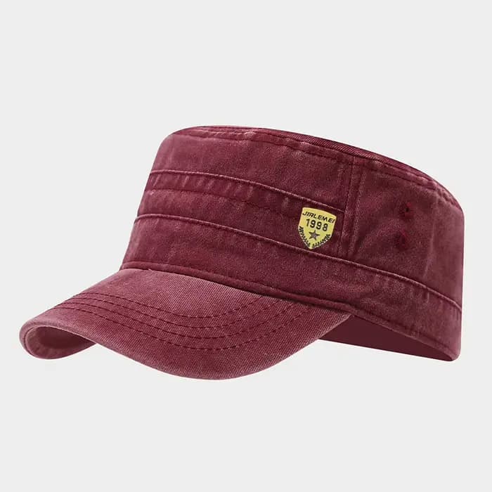 1 pièce Casquette plate rétro délavée réglable