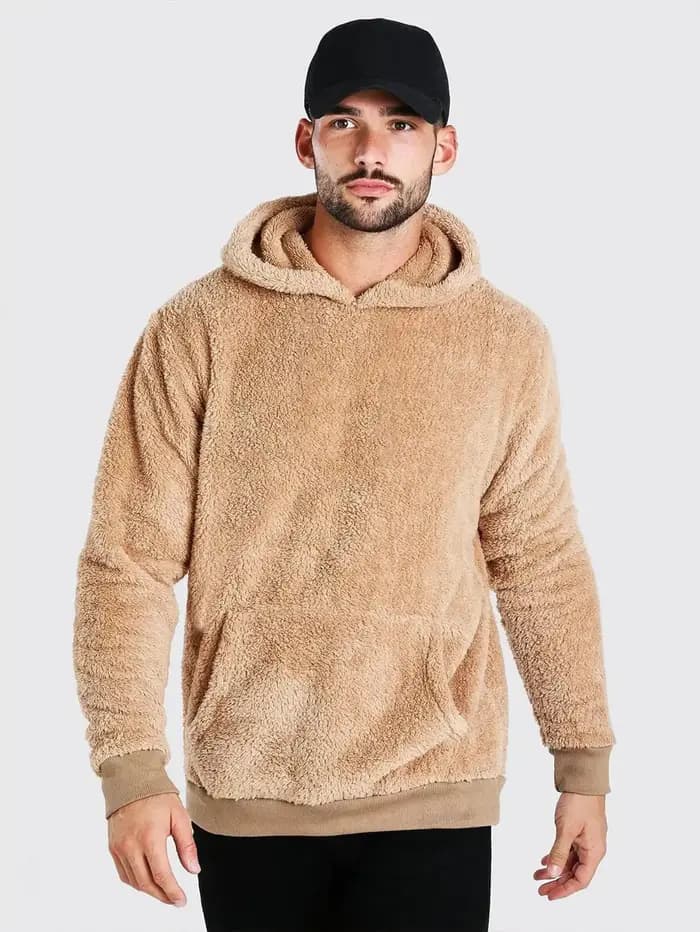 Sweats à capuche en velours double face pour hommes