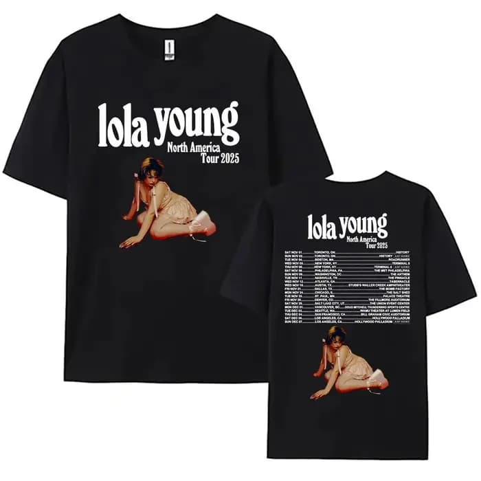 Lola jeune amérique du nord Tour 2025 T-shirt une chose impression graphique t-shirts coton été ampl