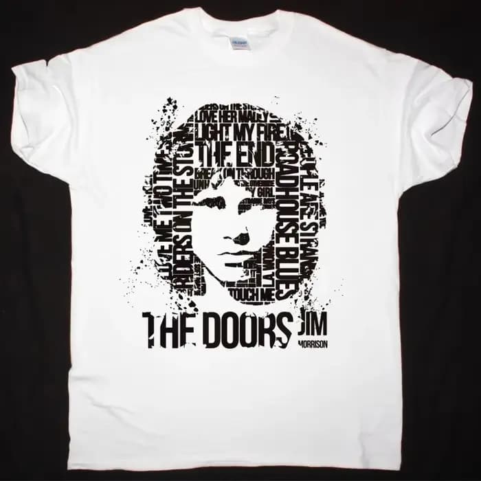 Nouveau T-shirt d'été 2026 THE DOORS Jim Morrison en coton à manches courtes pour homme