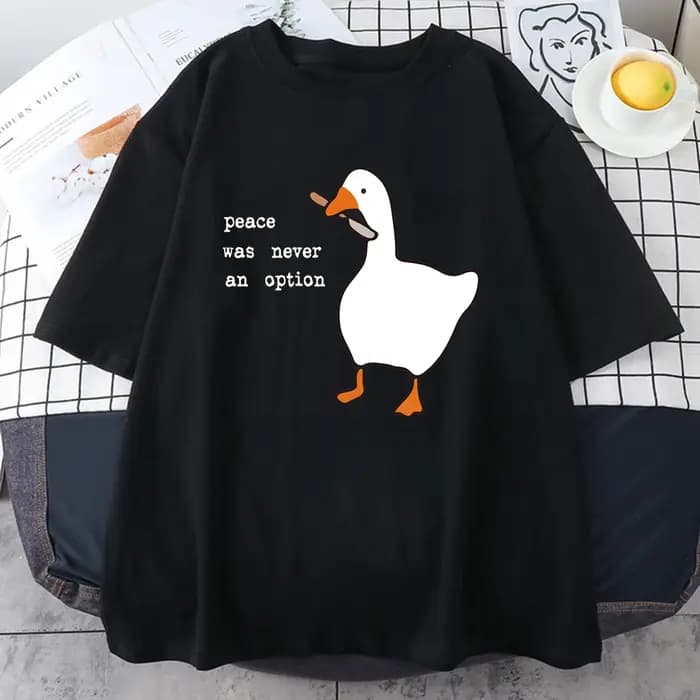 La paix n'était jamais une Option imprime Mans coton T-Shirt vêtements créativité tout-mathématiques à manches courtes