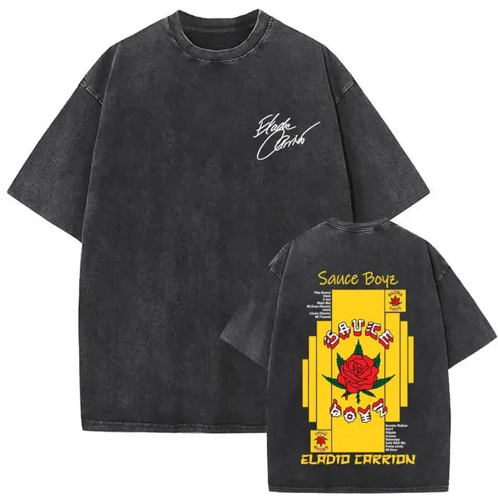 Lavé Vintage rappeur Eladio Carrion graphique T-shirt DON KBRN Album Merch T-shirts hommes femmes Hip Hop mode