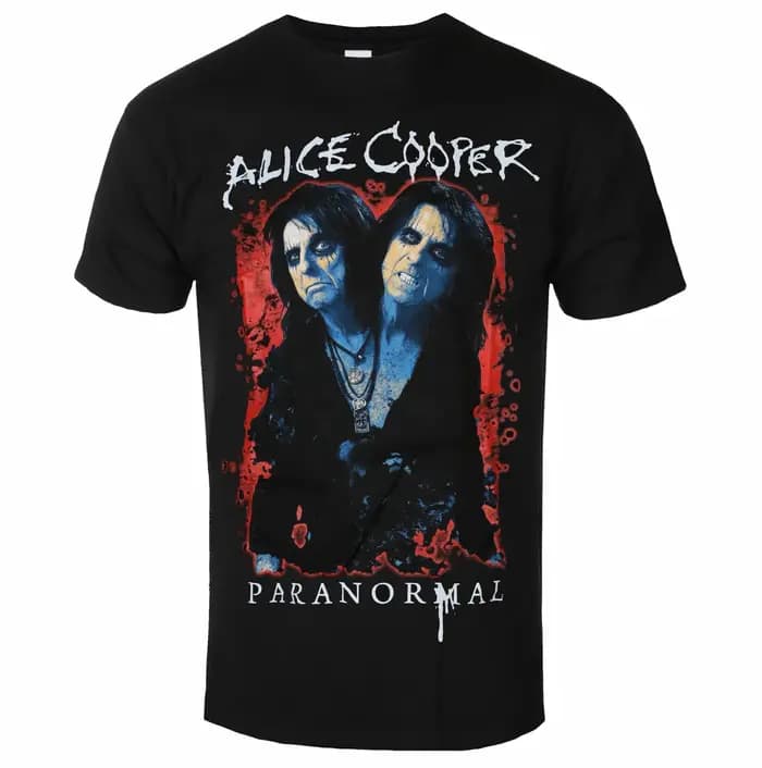 T-shirt unisexe Alice Cooper en coton avec motif graphique, manches courtes, style décontracté, vint