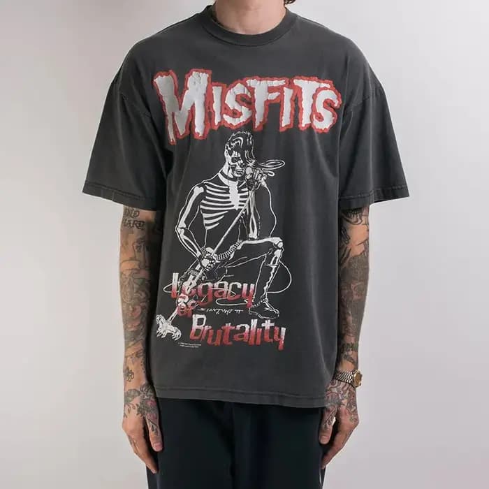 T-shirt décontracté Misfits Band Rock Hardcore Punk pour hommes et femmes