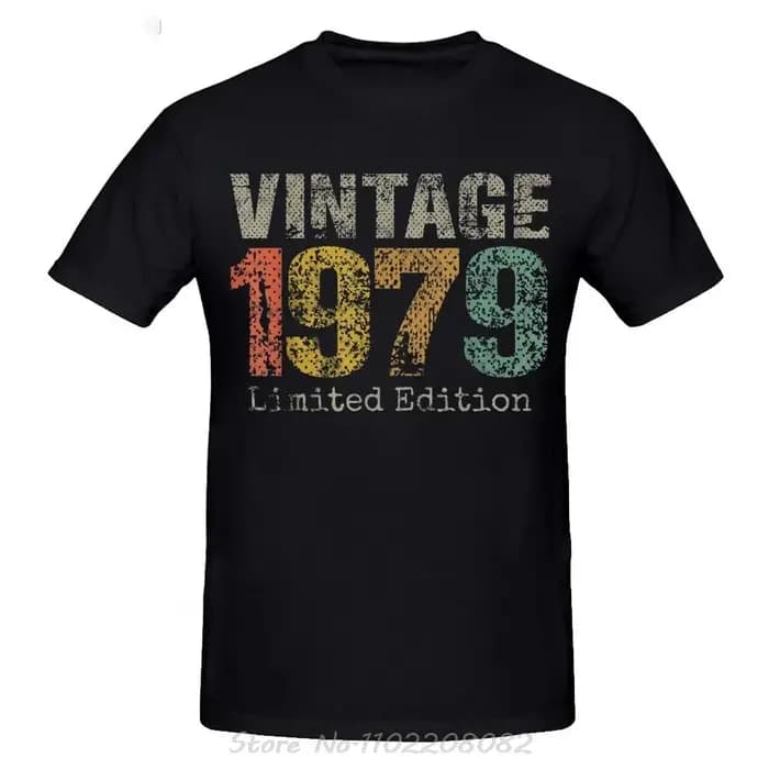 Nouveauté Vintage fabriqué en 1979 T-shirt hommes coton vêtements mode surdimensionné T-shirt décont