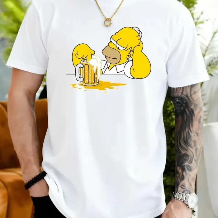 T-shirt décontracté à manches courtes pour hommes