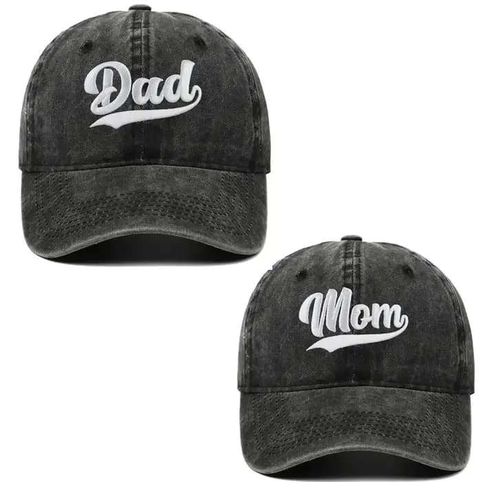 1 casquette de baseball tendance avec broderie DAD MOM