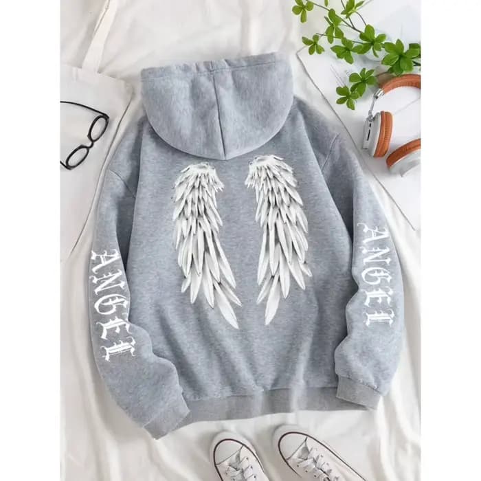 Magnifique sweat à capuche pour femmes avec ailes d'ange