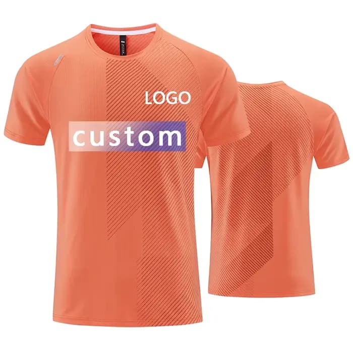 LOGO personnalisé T-shirts de sport pour hommes chemise de Jogging Fitness entraînement vêtements